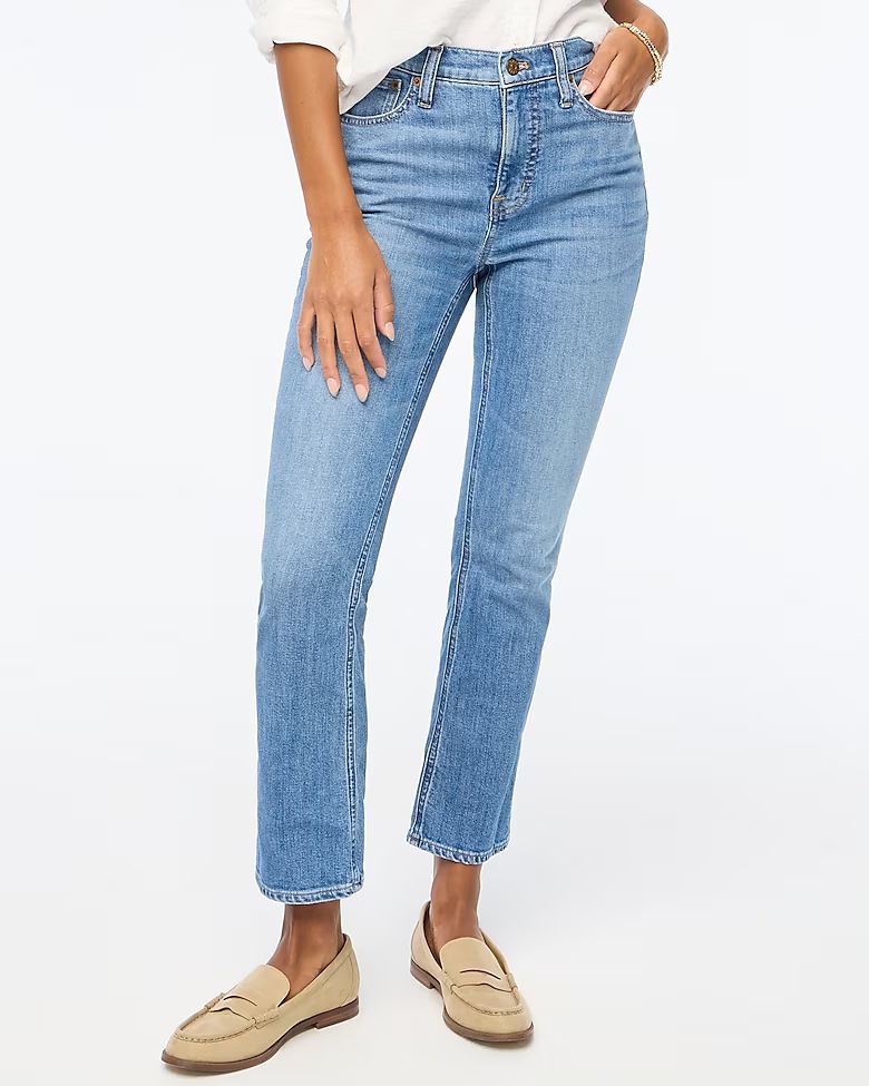 Petite flare crop mid-rise jean in all-day stretch | J.Crew Factory