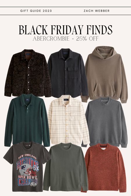 Early access Black Friday finds from Abercrombie - their whole store is 25% off right now, it’s a great time to snag some wardrobe staples for fall/winter!

#LTKGiftGuide #LTKCyberWeek #LTKmens