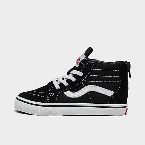Vans Kids' Toddler Sk8-Hi Zip Casual Shoes in Black/Black Size 4.0 Canvas/Suede | Finish Line (US)
