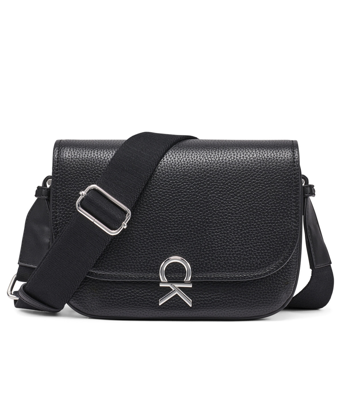 Macy's Evee Magnetic Snap Crossbody Bag - Black/silv | Macy's