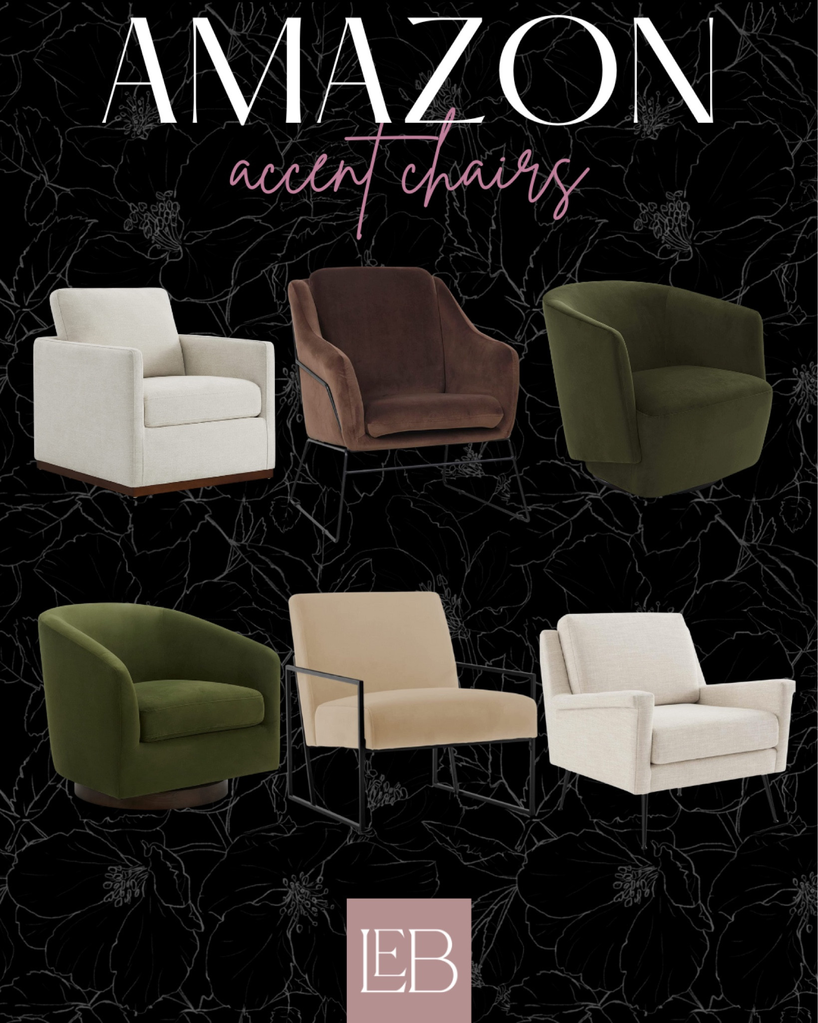 Amazon modern accent chairs!

Velvet chairs, green chairs, brown chairs, modern home, furniture 

#LTKhome #LTKsalealert #LTKFind