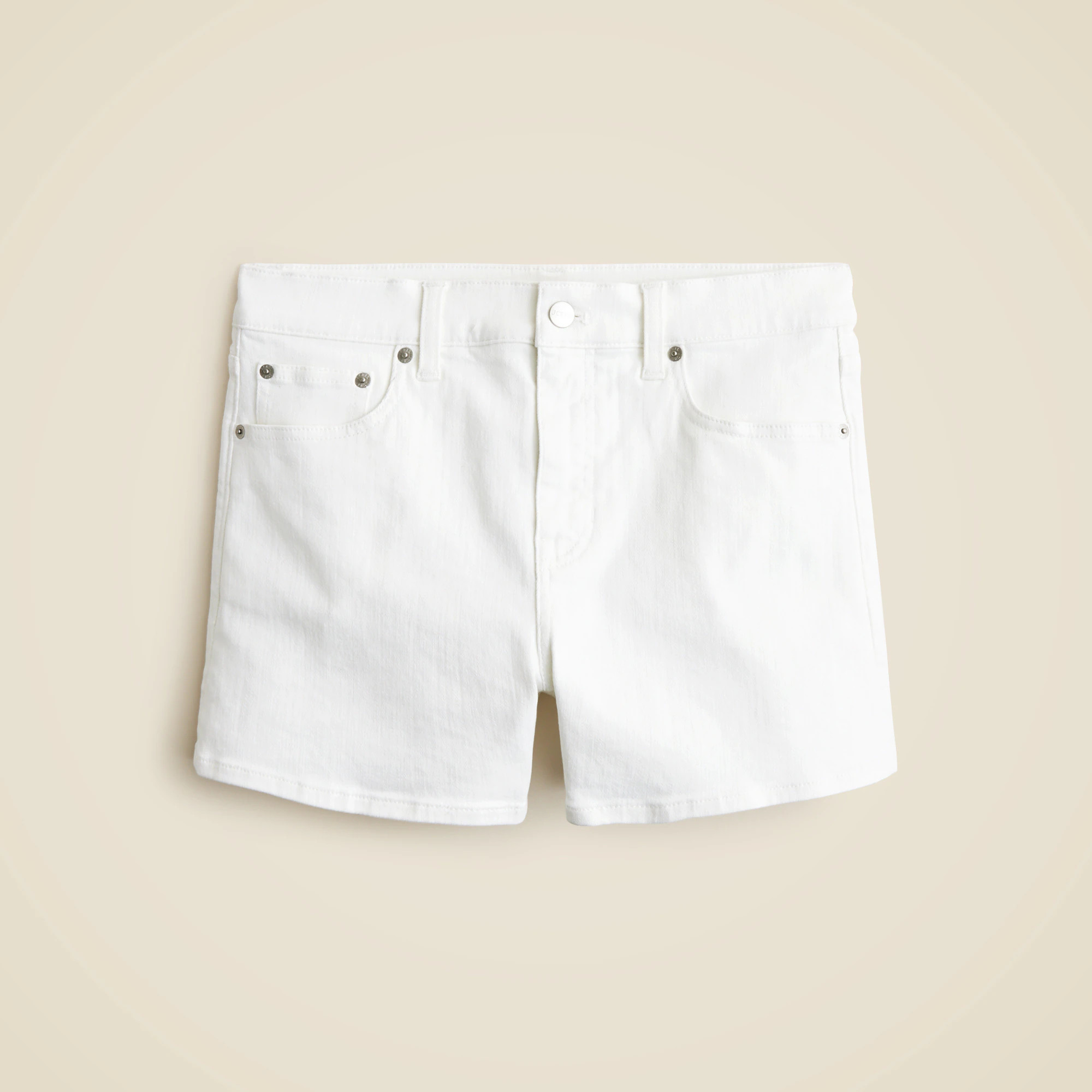High-rise white denim short | J. Crew US