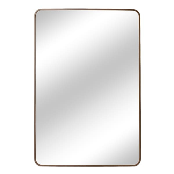 Walnut Aluminum Rectangle Mirror, 24x36 | At Home