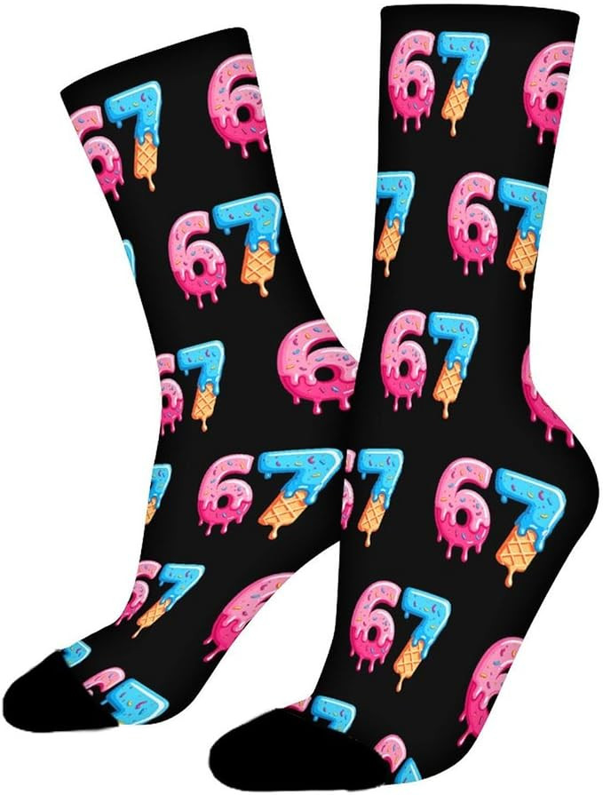 67 Socks Meme Six Seven 6 7 Design Funny Sock | Amazon (US)