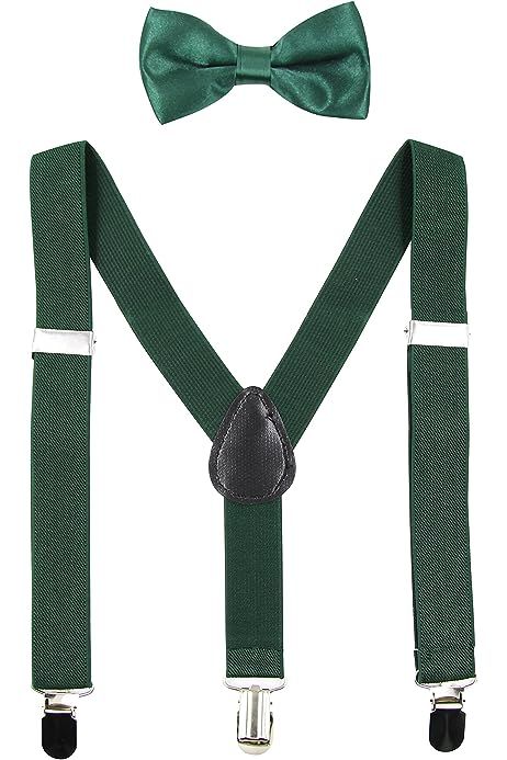 Livingston Kid's Suspender Bowtie Sets Adjustable Suspender with Bow Ties | Amazon (US)