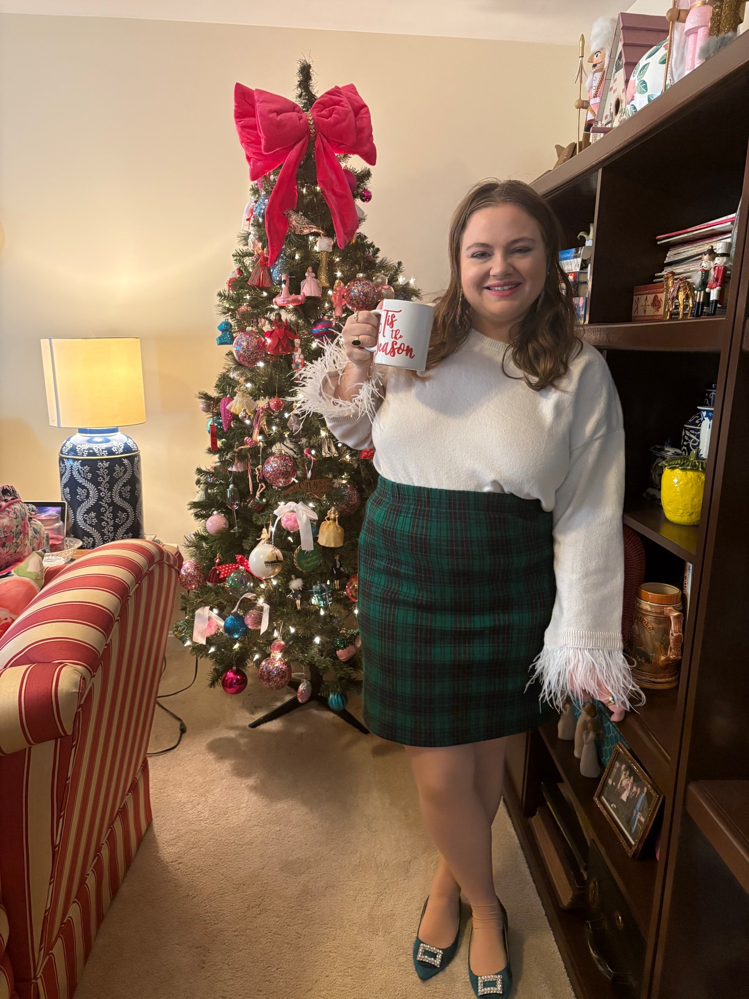 December 14, 2025 OOTD! 

Christmas Party Outfit • Christmas Party Outfit Ideas • Christmas • Christmas Outfit • Christmas Outfit Ideas • Feather Sweater • Holiday Sweater •Tartan • Tartan Skirt • Christmas Tartan

#LTKootd #LTKSeasonal #LTKHoliday