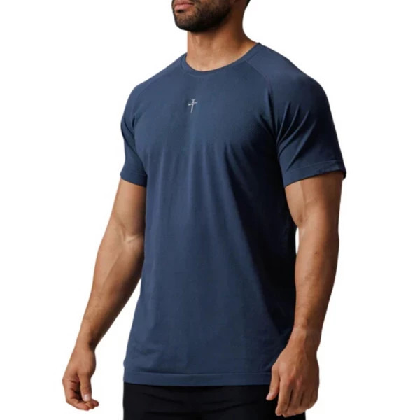 Men's Three Nails Seamless 2.0 Shirt Small Navy | Scheels