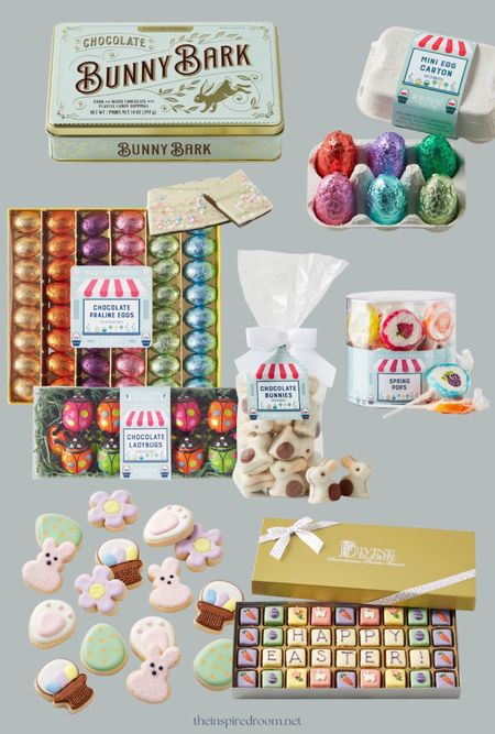 The cutest spring and easter candy and treats - chocolate eggs, cookies, bunny bark, lollipops 

#LTKSeasonal #LTKfamily #LTKhome