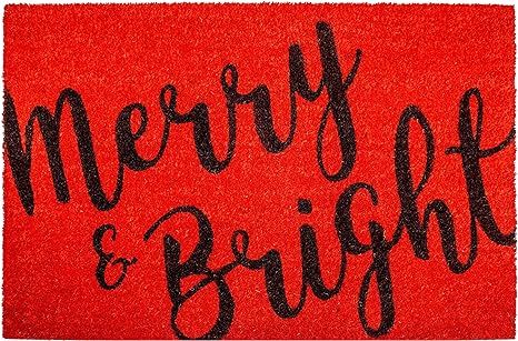 Calloway Mills 104971729 Merry & Bright Doormat, 17" x 29", Red/Black | Amazon (US)