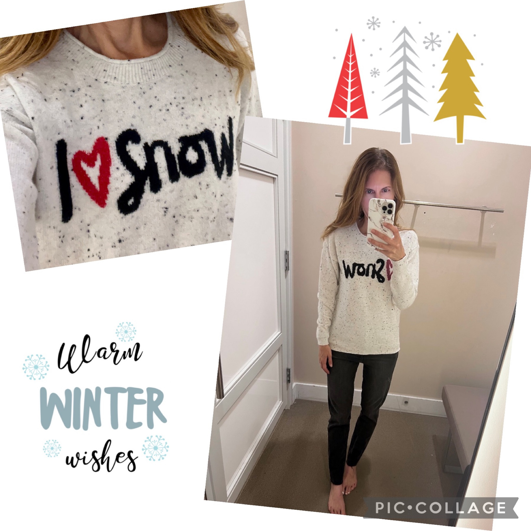 Anyone else love the snow? 🙋🏻‍♀️ This adorable sweater looks cute and is cozy. Fits TTS and pairs perfectly jeans or corduroys! 

#LTKunder50 #LTKSeasonal #LTKsalealert