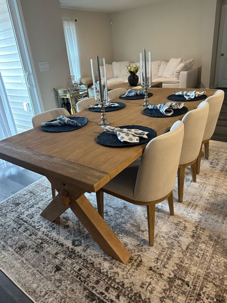 I think the dining table is my FAVORITE piece of furniture in the new house. It really pulled the space together and made everything super cozy 🥰

#LTKhome