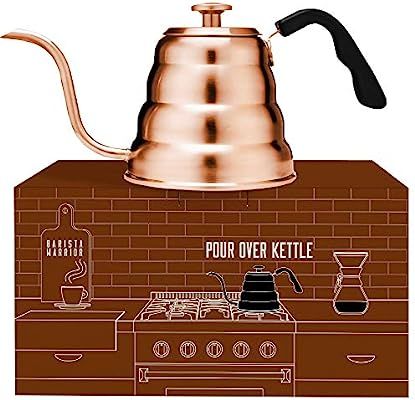 Barista Warrior Stainless Steel Pour Over Coffee & Tea Kettle with Thermometer for Exact Temperat... | Amazon (US)