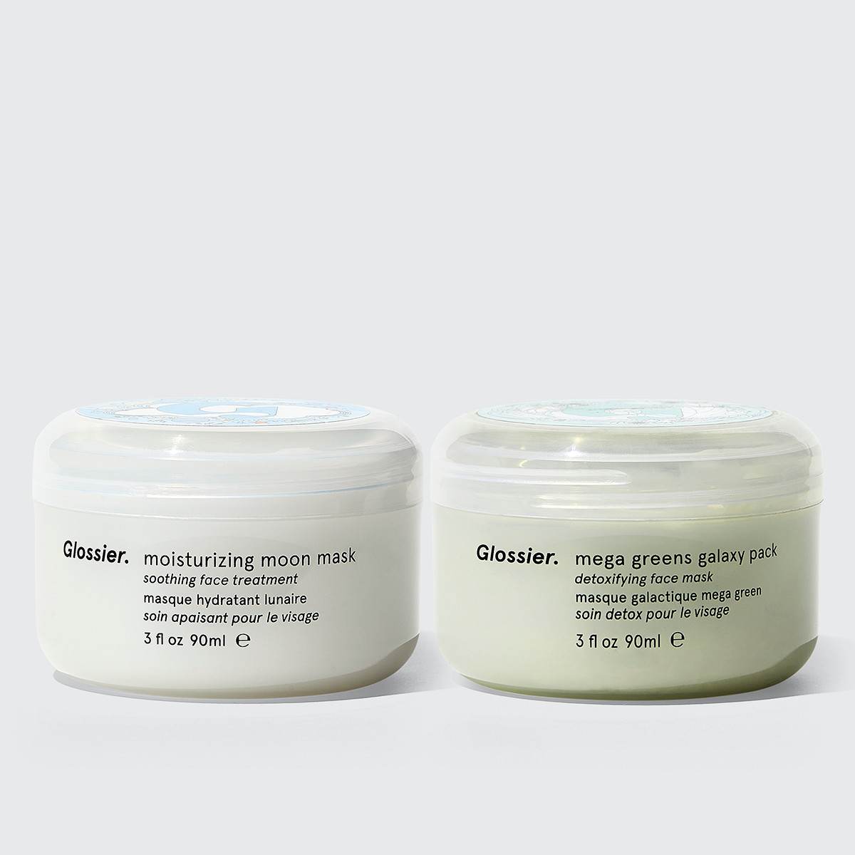 Glossier Mask Duo, Our bestselling masks hit the reset button on your skin: one detoxifies, while the other hydrates | Glossier