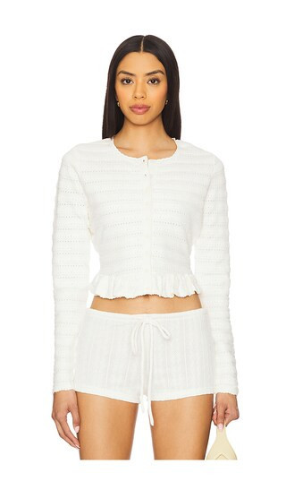 LoveShackFancy Rogan Cardigan in Ivory. - size S | Revolve Clothing (Global)