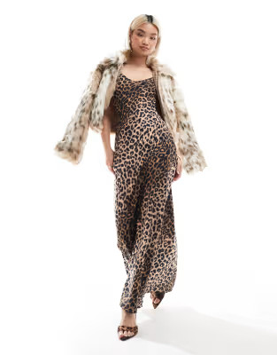 AllSaints Bryony Iona satin maxi slip dress in leppo yellow | ASOS (Global)