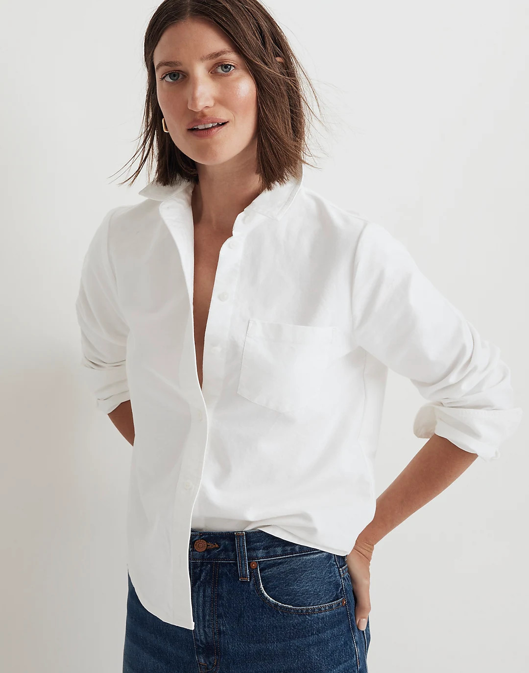 Oxford Button-Up Shrunken Shirt | Madewell