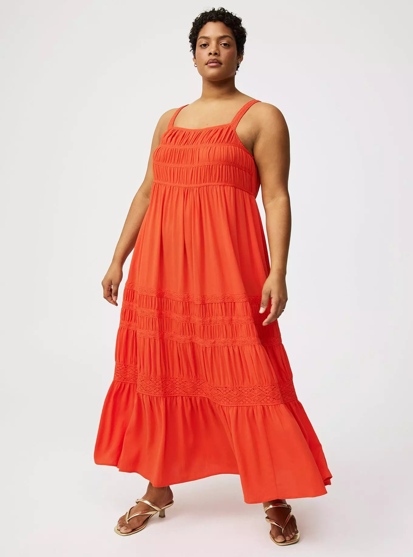 Square Neck Lace Inset Maxi Dress | Torrid (US & Canada)