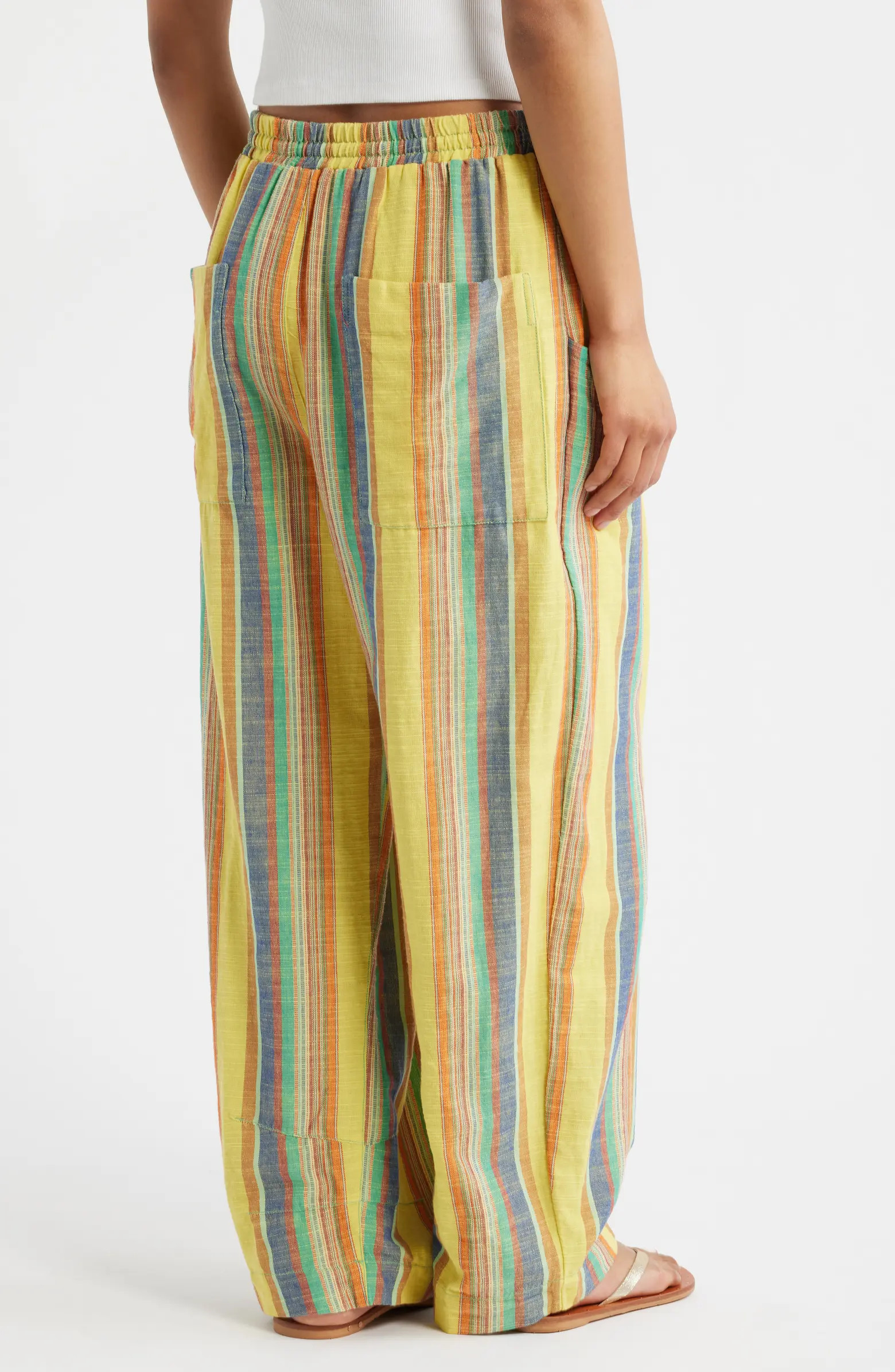 Chambers Stripe Drawstring Linen & Cotton Pants | Nordstrom