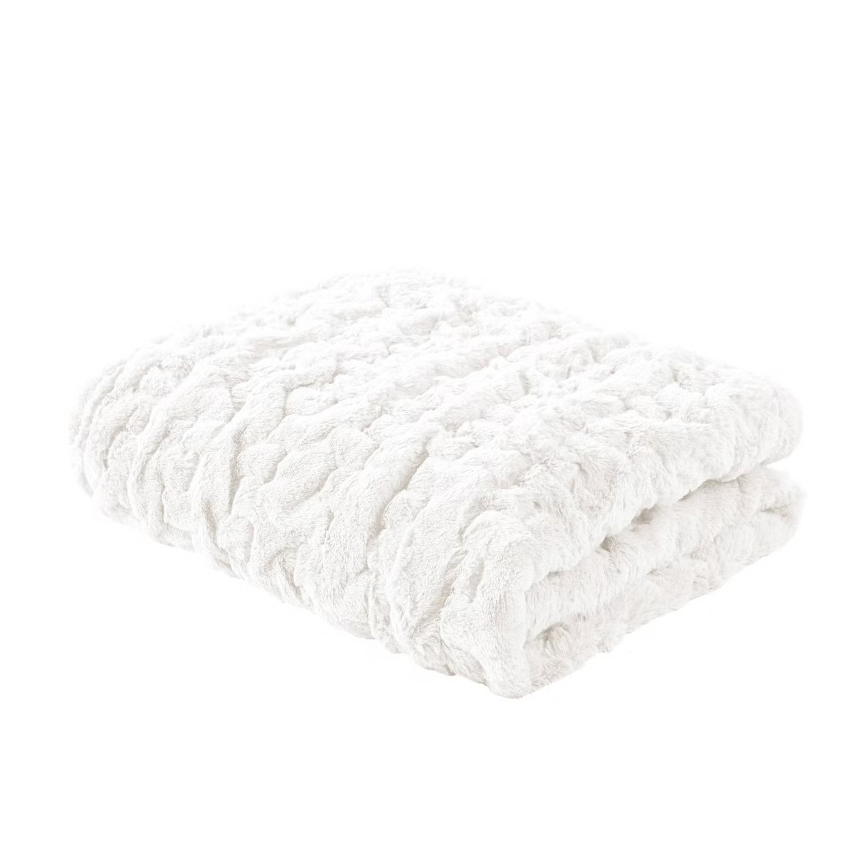 50"x60" Ruched Faux Fur Throw Blanket - Madison Park | Target