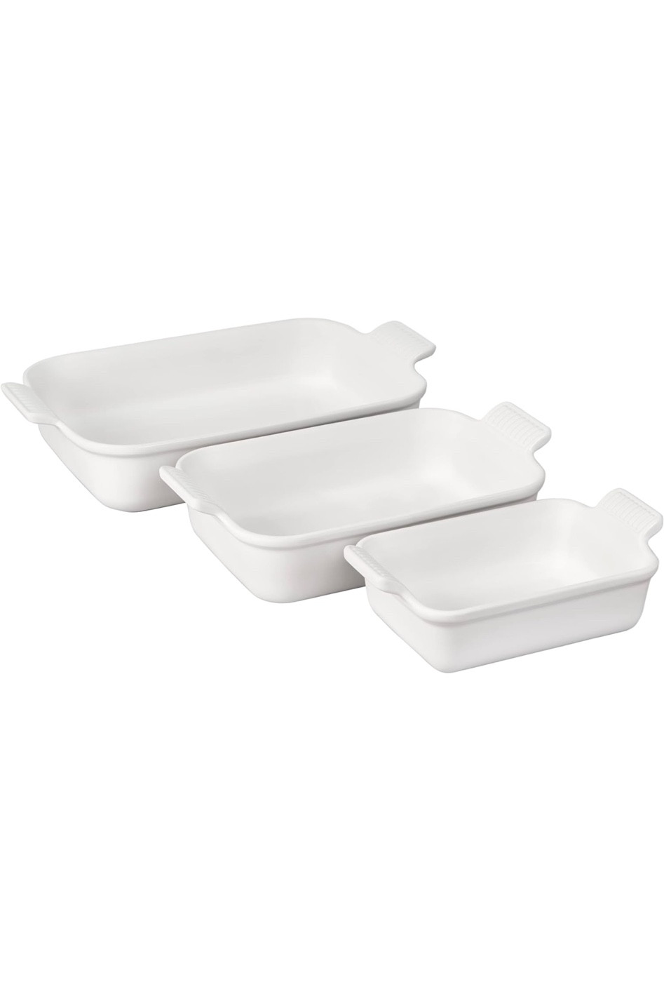Le Creuset Stoneware Heritage Set 3 Rectangular Dishes, White on sale!!! 

#LTKFallSale #LTKHome