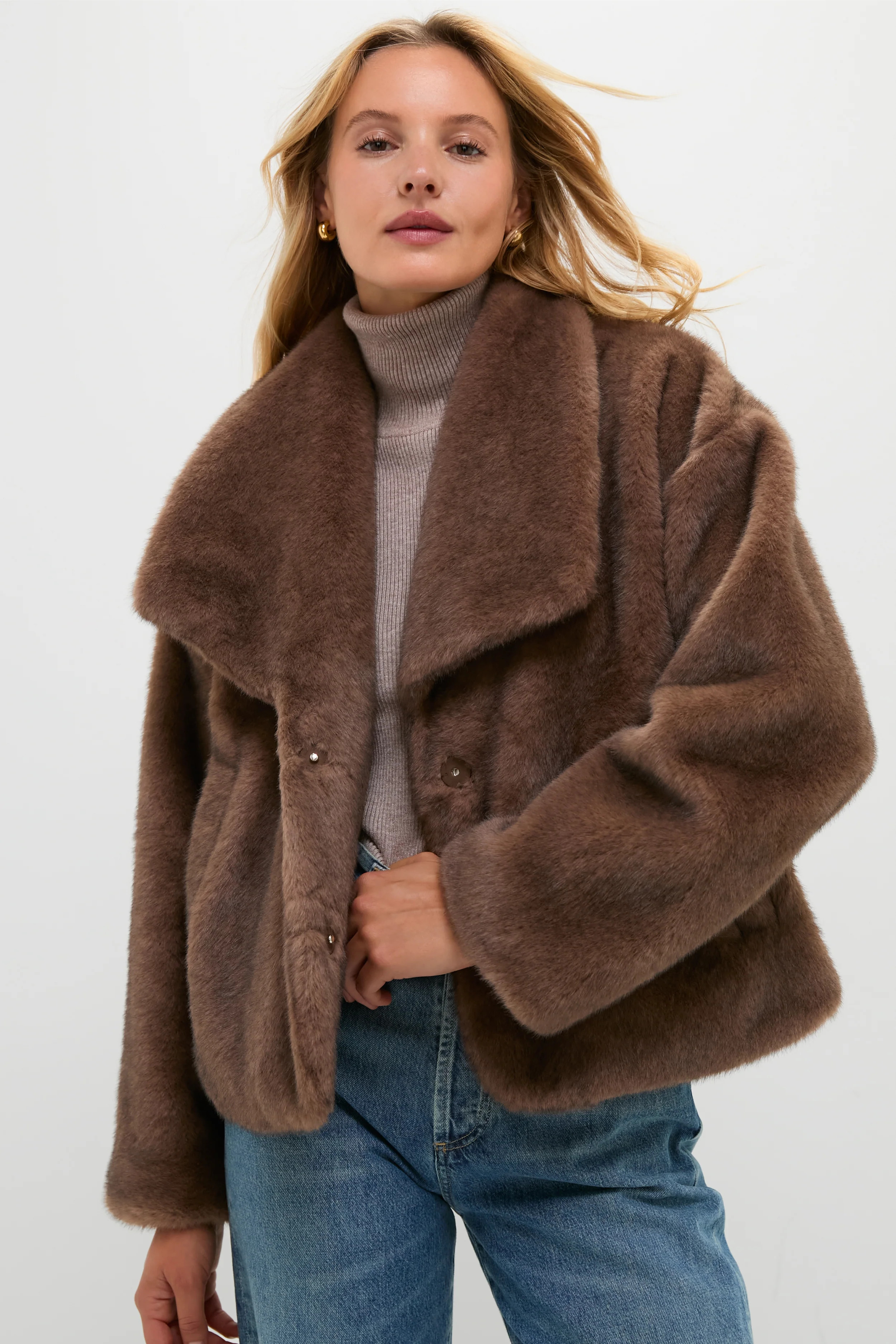 Brown Faux Fur Haddon Jacket | Tuckernuck (US)