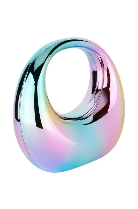 LEONIE OMBRE METALLIC TOP HANDLE PURSE IN MULTI | AKIRA