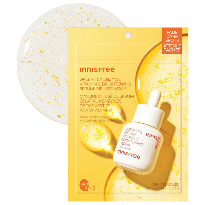 innisfree Vitamin C Brightening Serum-Infused Mask for Dark Spots | Sephora (US)