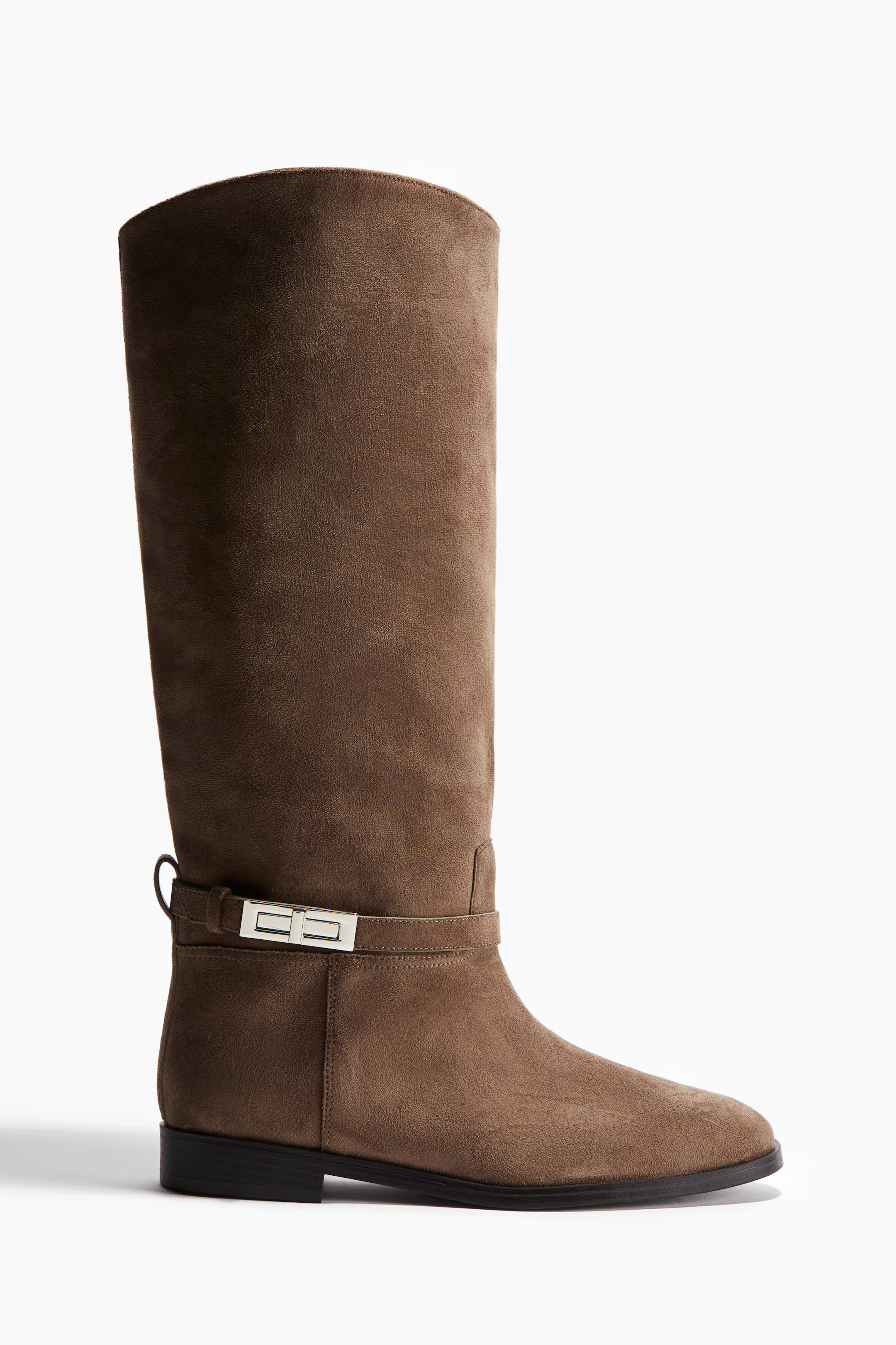 Strap-detail boots - Taupe - Ladies | H&M GB | H&M (UK, MY, IN, SG, PH, TW, HK)