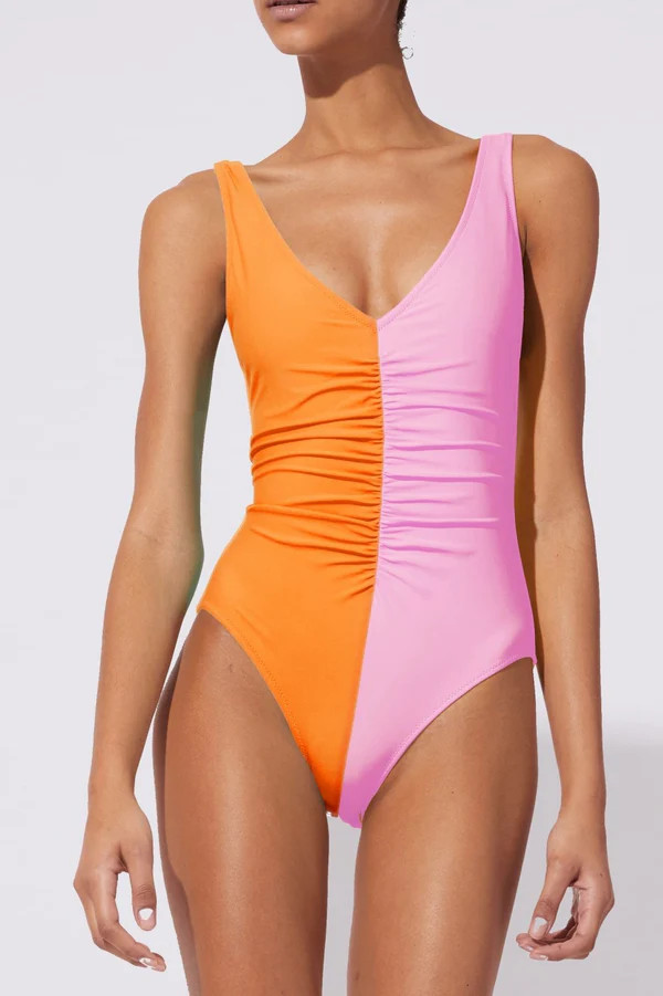 The Lucia Carnation Pink and Clementine | Solid & Striped