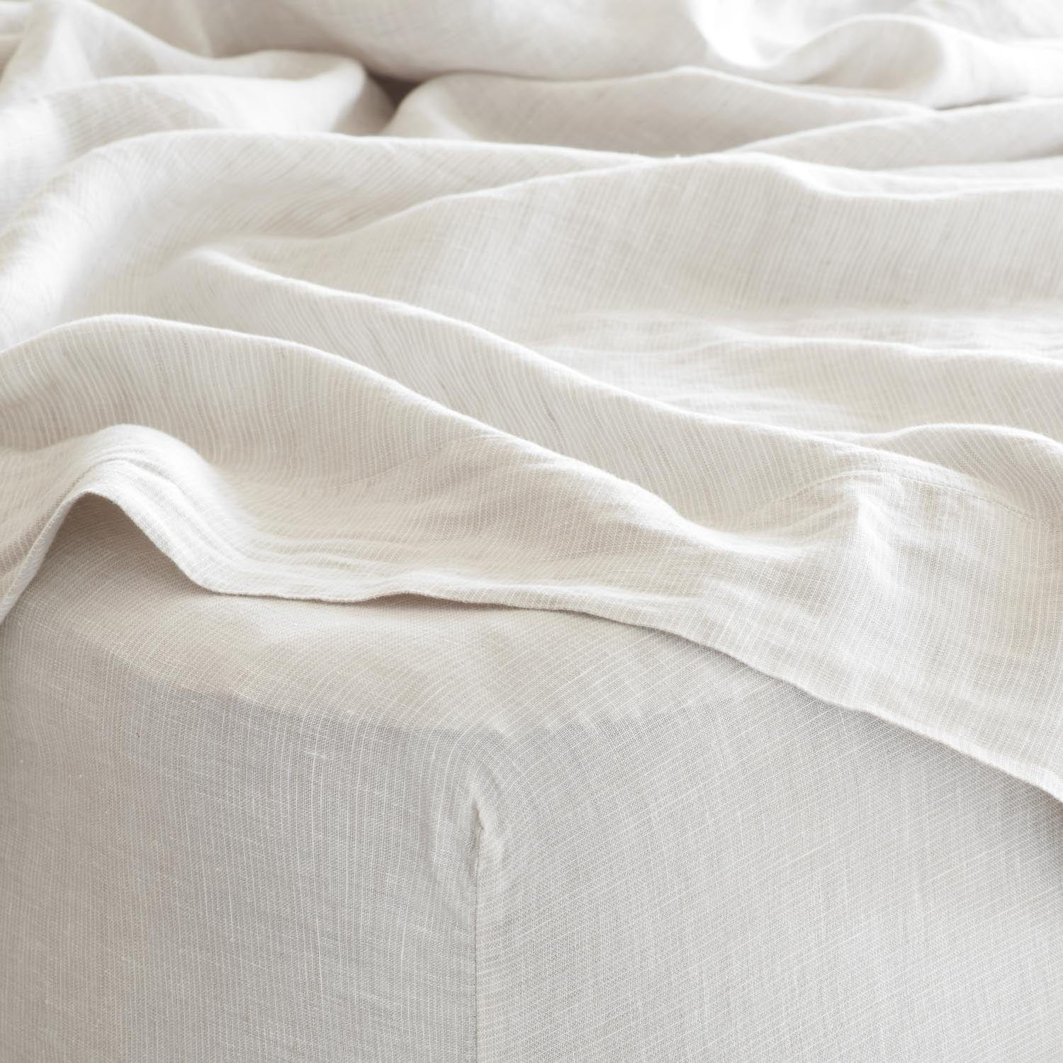 Stonewashed Linen Fitted Sheet | The Citizenry