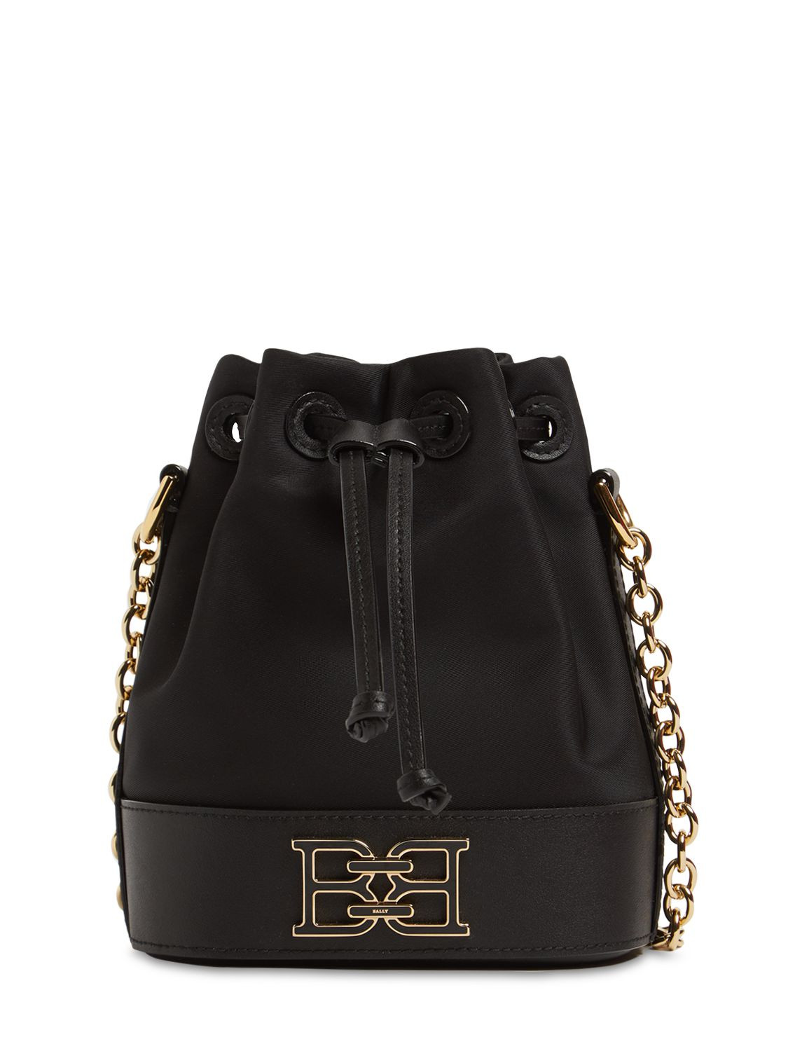 Bally - Xs eoh b nylon & leather bucket bag - Black | Luisaviaroma | Luisaviaroma
