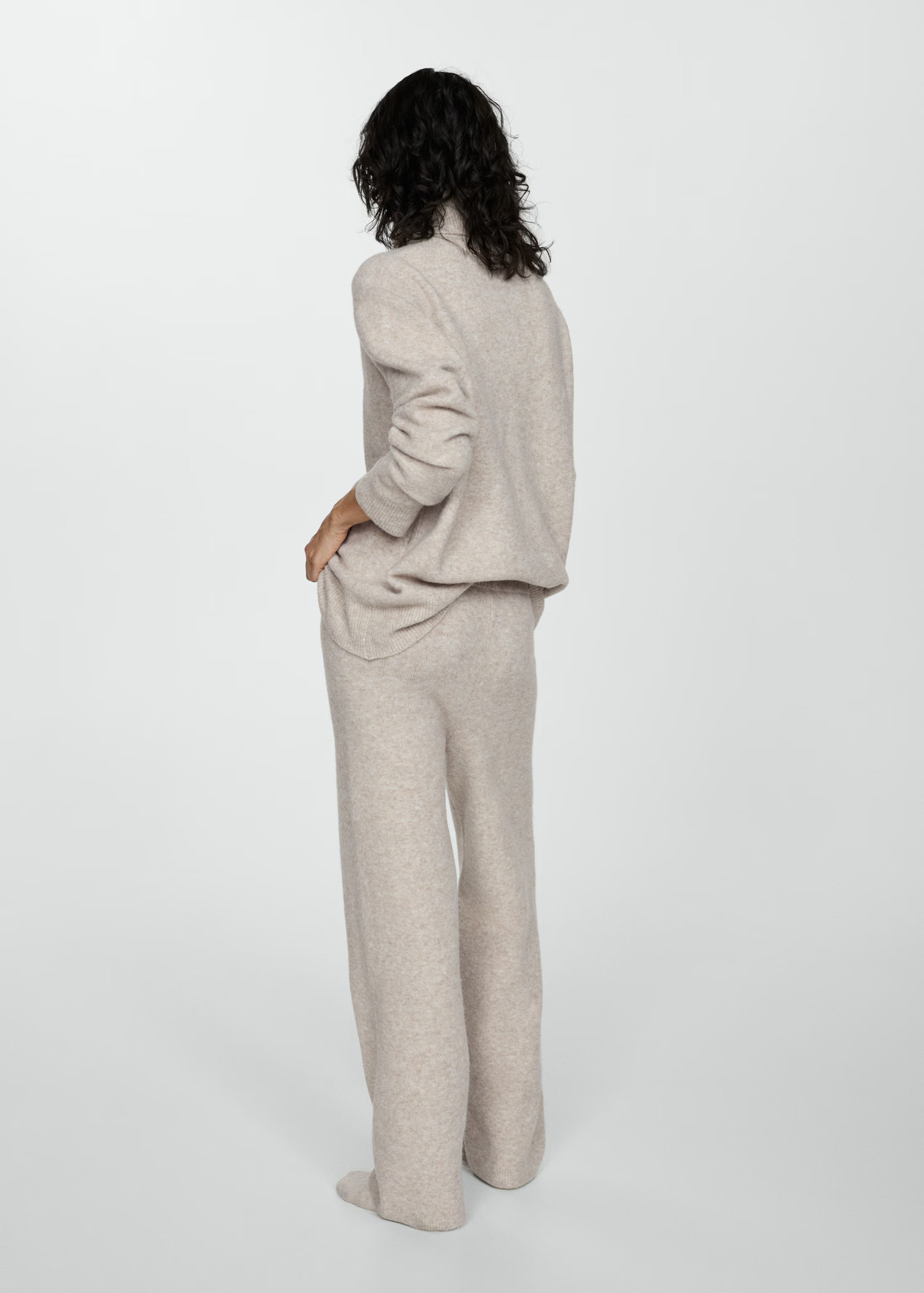 Straight knitted trousers | MANGO (UK)