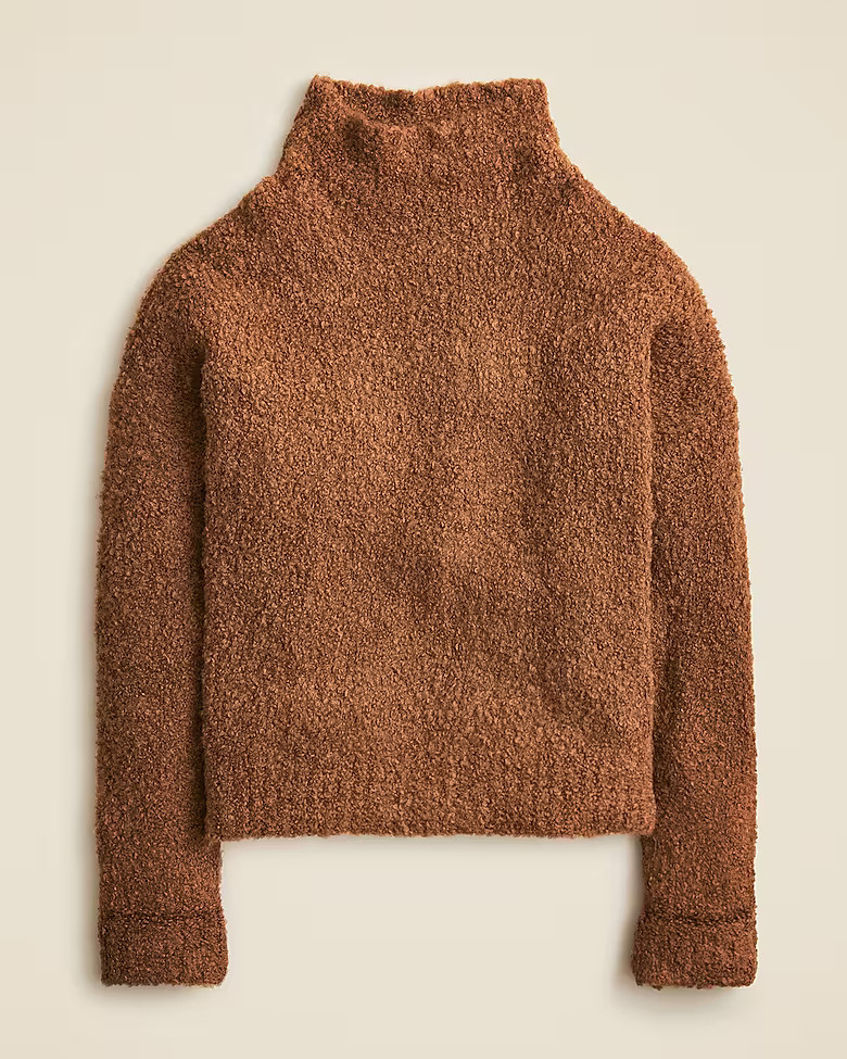Turtleneck sweater in boucl&eacute; yarn | J. Crew US