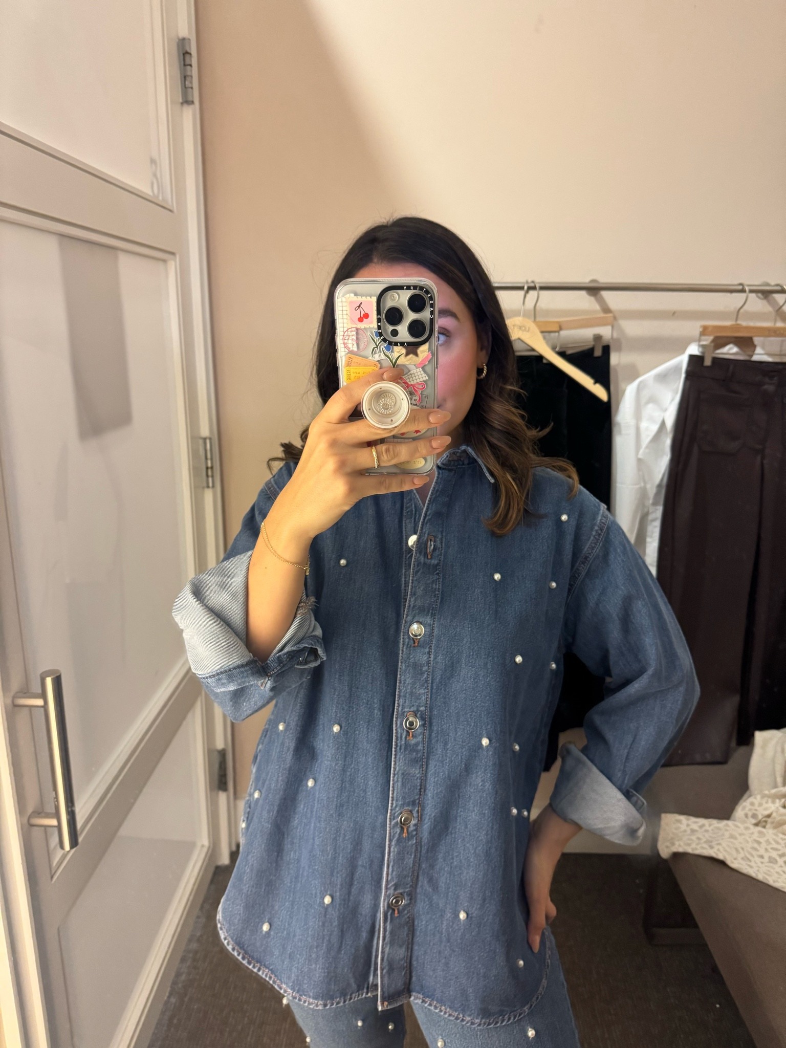 Size medium Denim top because I wanted it nice and oversized! 

#LTKSaleAlert #LTKStyleTip