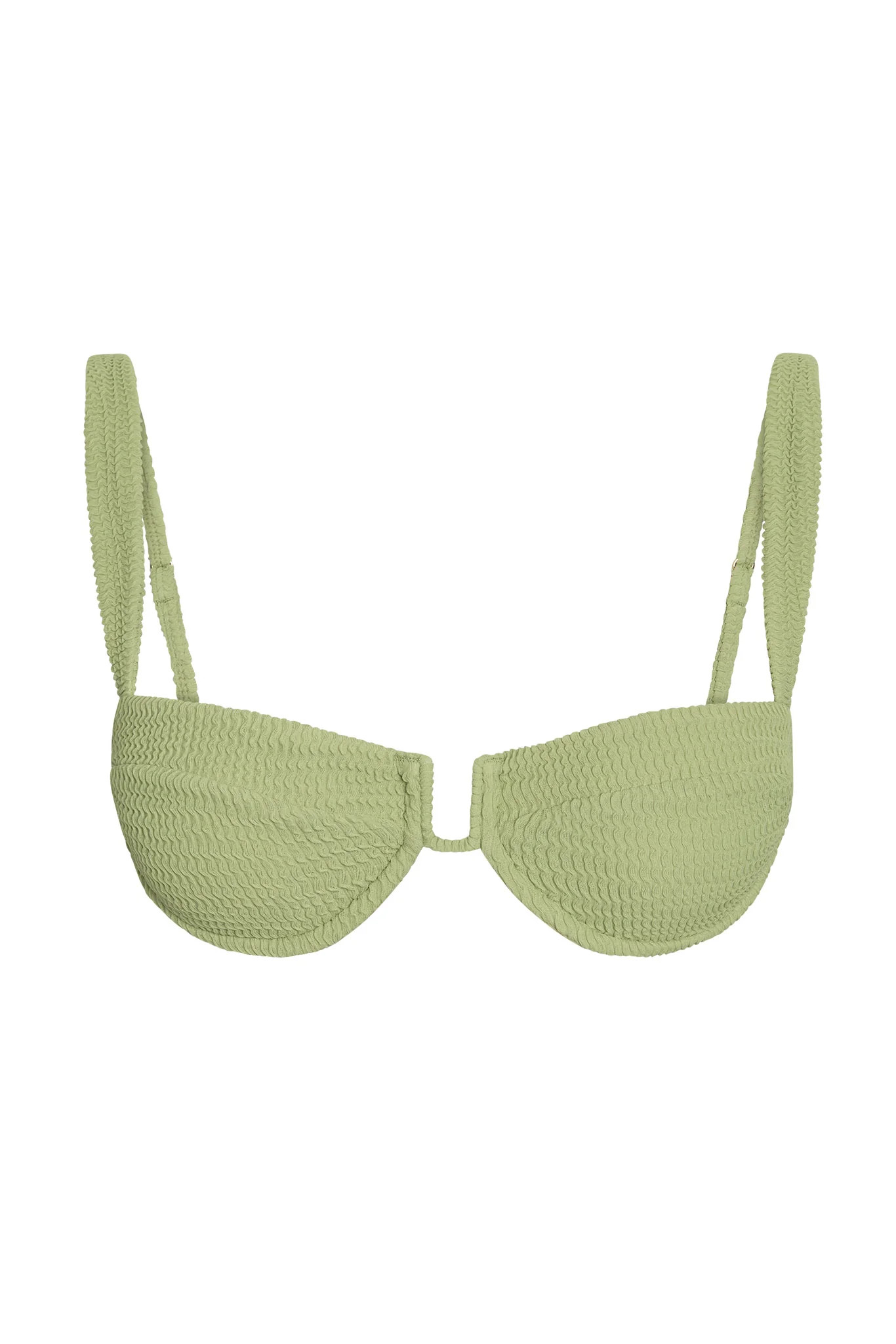 Cala Roja Top - Avocado Crinkle | Monday Swimwear
