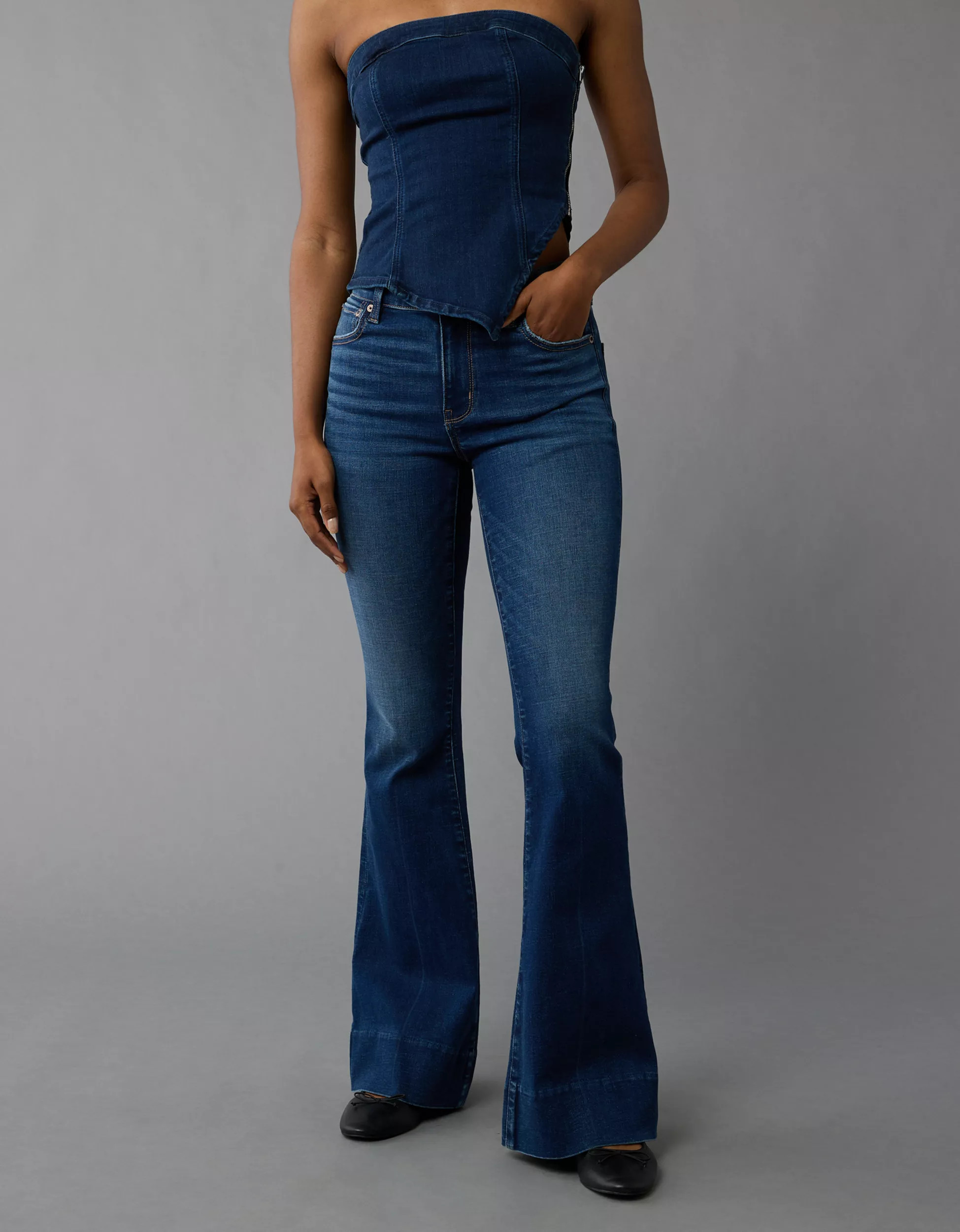 AE Next Level High-Waisted Flare Jean | American Eagle Outfitters (US & CA)