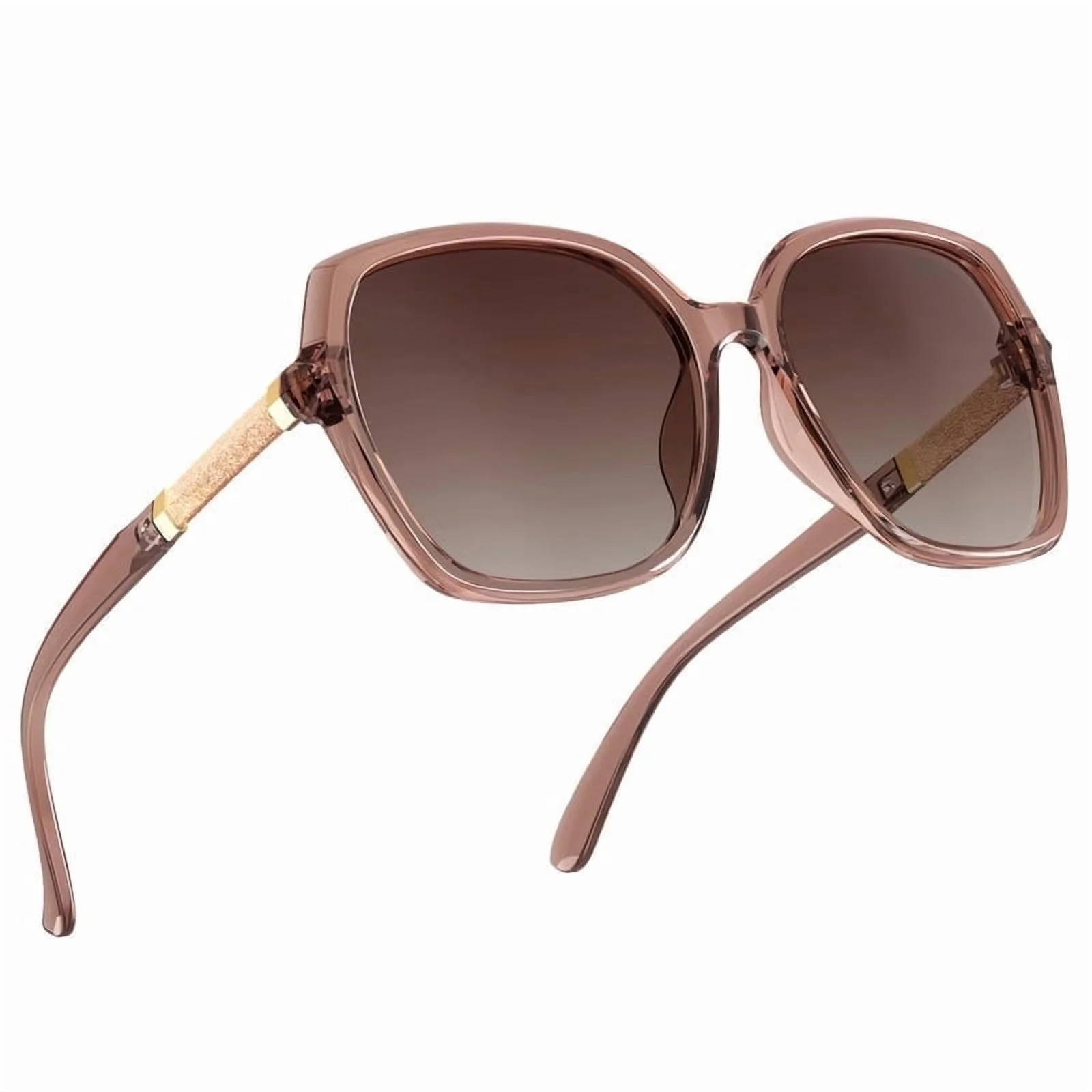 KALIYADI Polarized Sunglasses-Women Trendy Womens-Sunglasses: Square Oversized Sun glasses Sparkl... | Walmart (US)