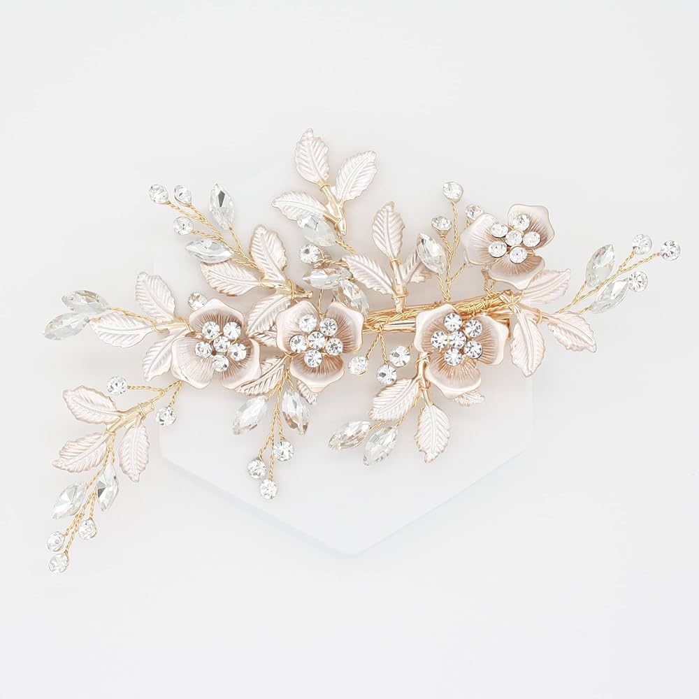 Wedding Bridal Hair Comb/Bridal Hair Accessory Flower Wedding Hair Pieces For Bride Hair Accessor... | Amazon (US)