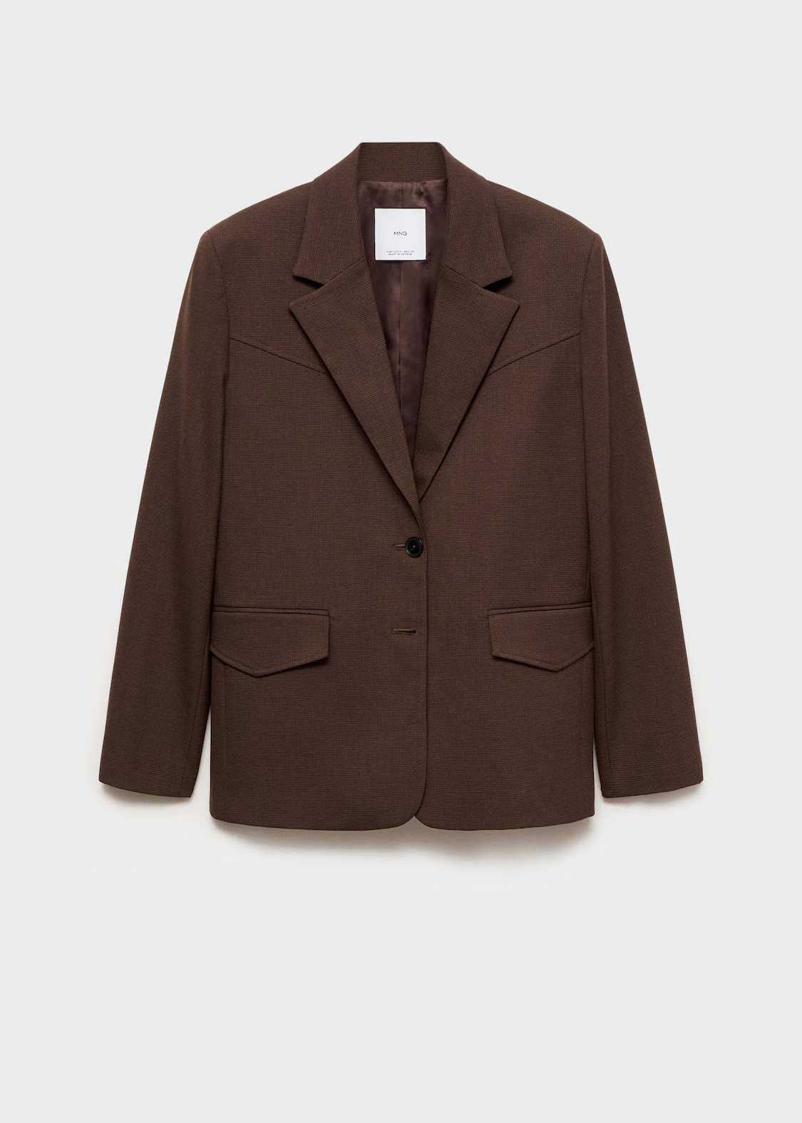 Micro houndstooth suit blazer | MANGO (UK)