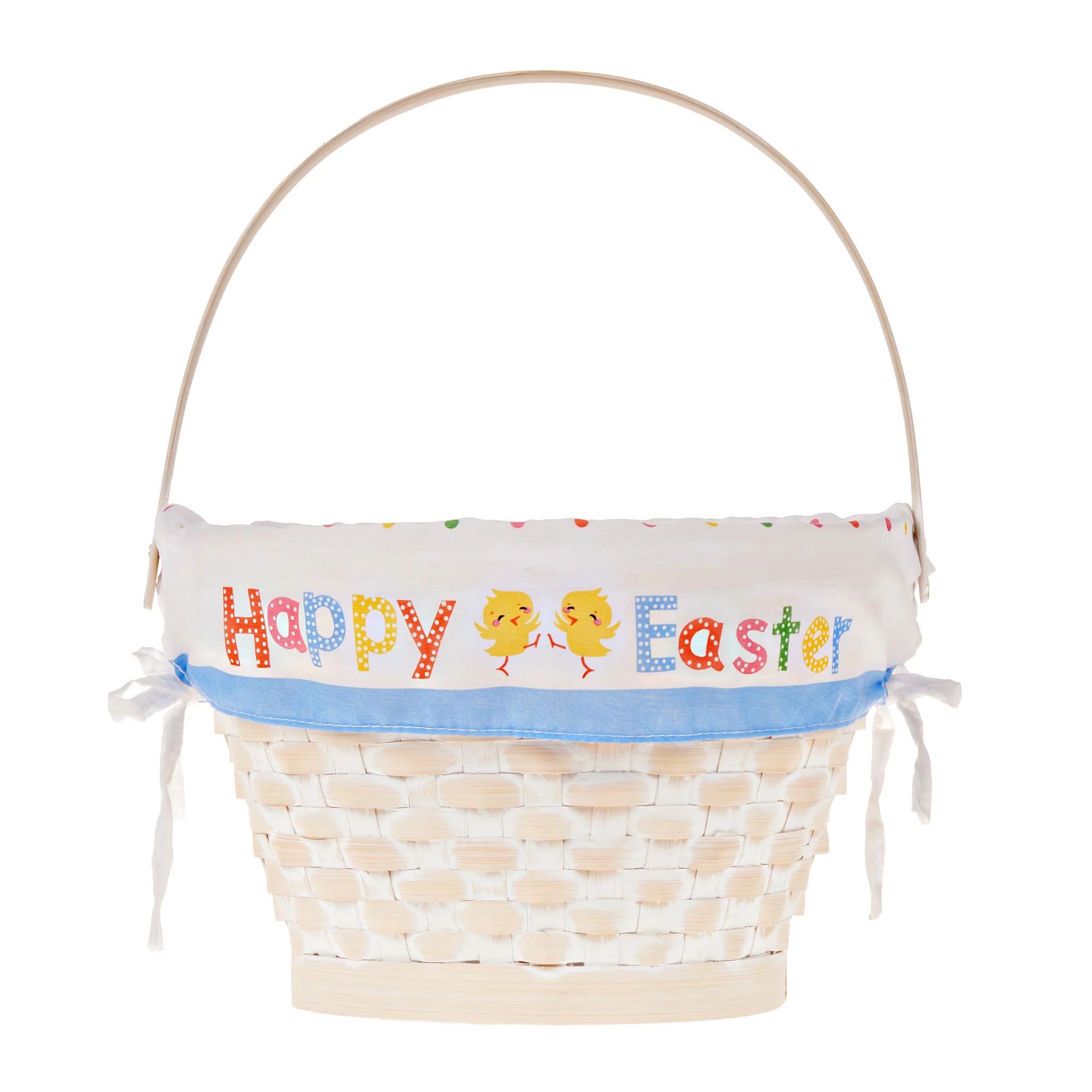 Way To Celebrate Easter Basket with Fabric, "Happy Easter" - Walmart.com | Walmart (US)