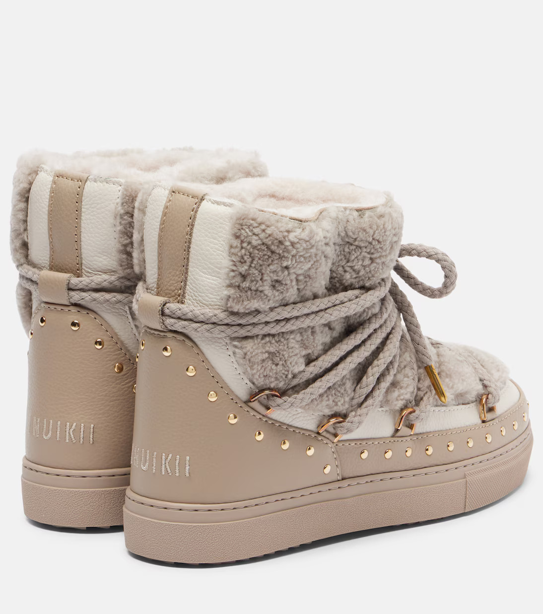 Curly Rock shearling-trimmed leather snow boots | Mytheresa (US/CA)