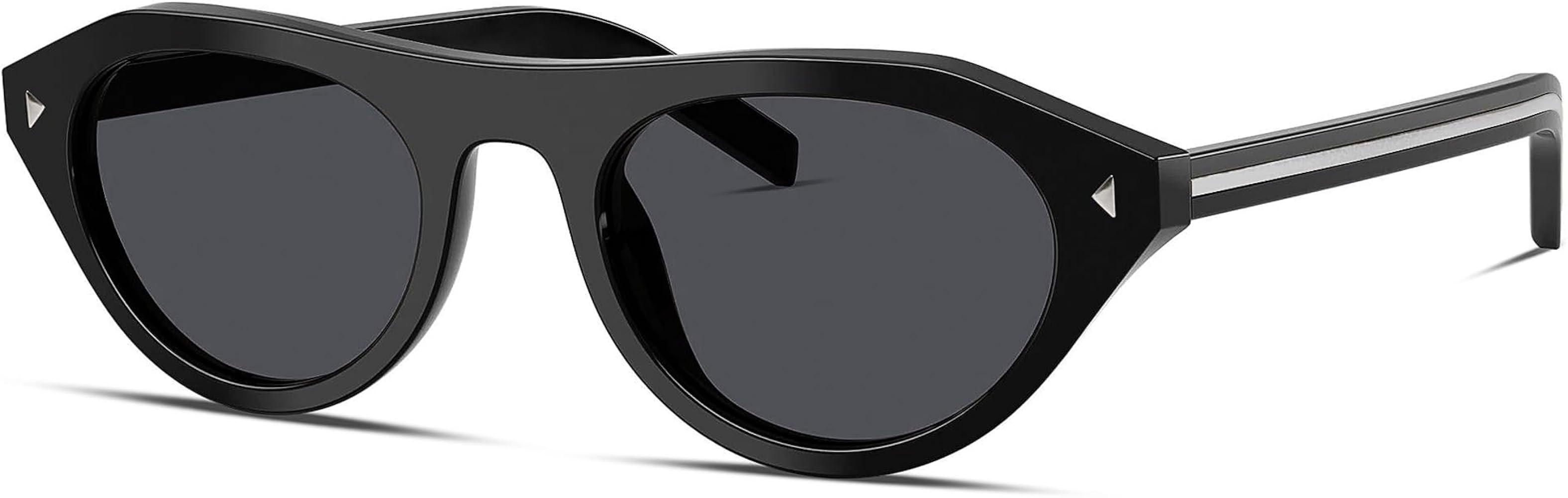 Rmerom Retro Small Oval Sunglasses for Women Men 2026 Trendy Chic Cat Eye Narrow Sun Glasses Vaca... | Amazon (US)