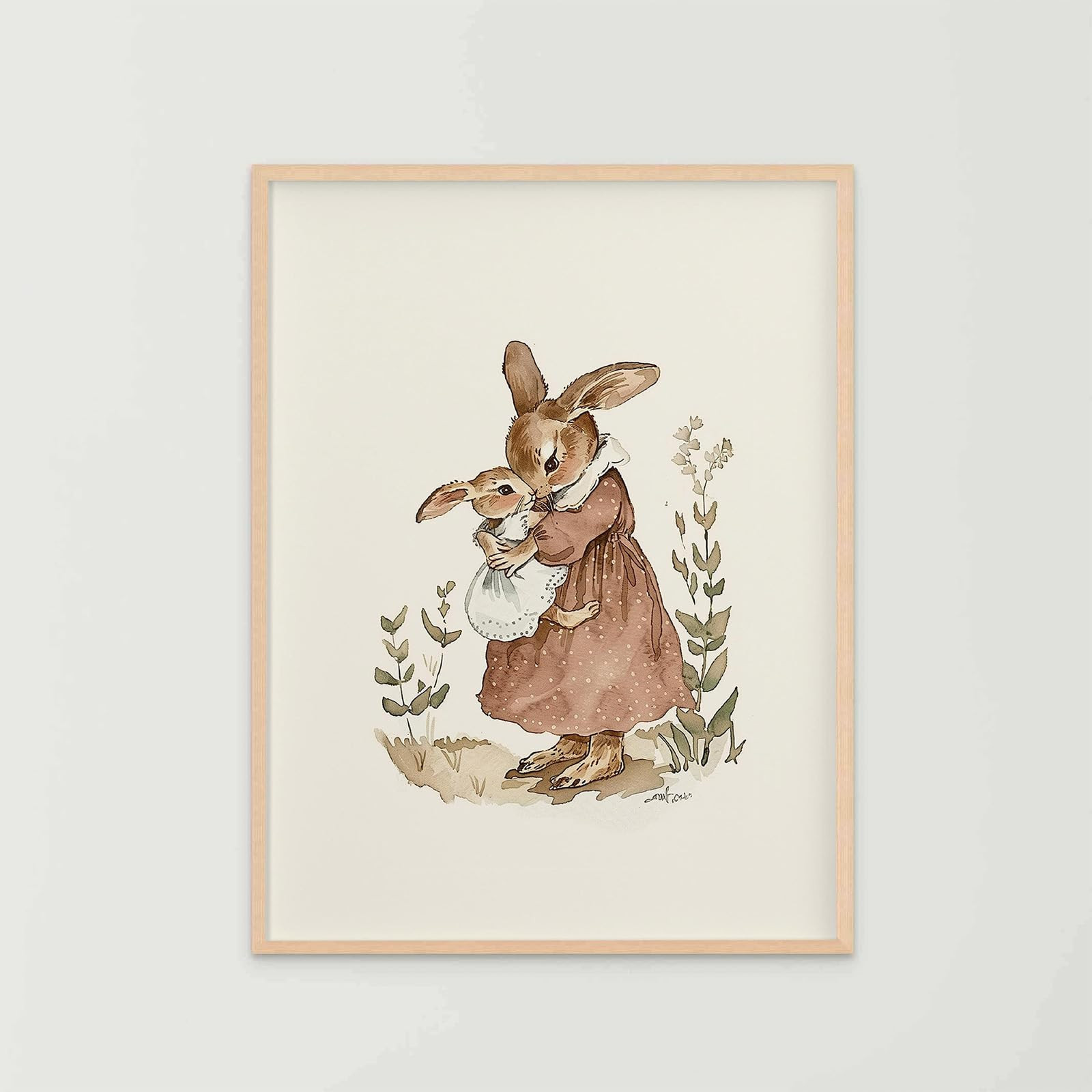 Nursery Decor Wall Art Kids Room Decorative Pictures Animal Poster Prints Lovely Rabbit Nursery 1... | Amazon (US)