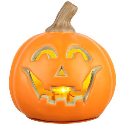 Holiday Living  5.25-in Lighted Jack-o-lantern Tabletop Decoration | Lowe's