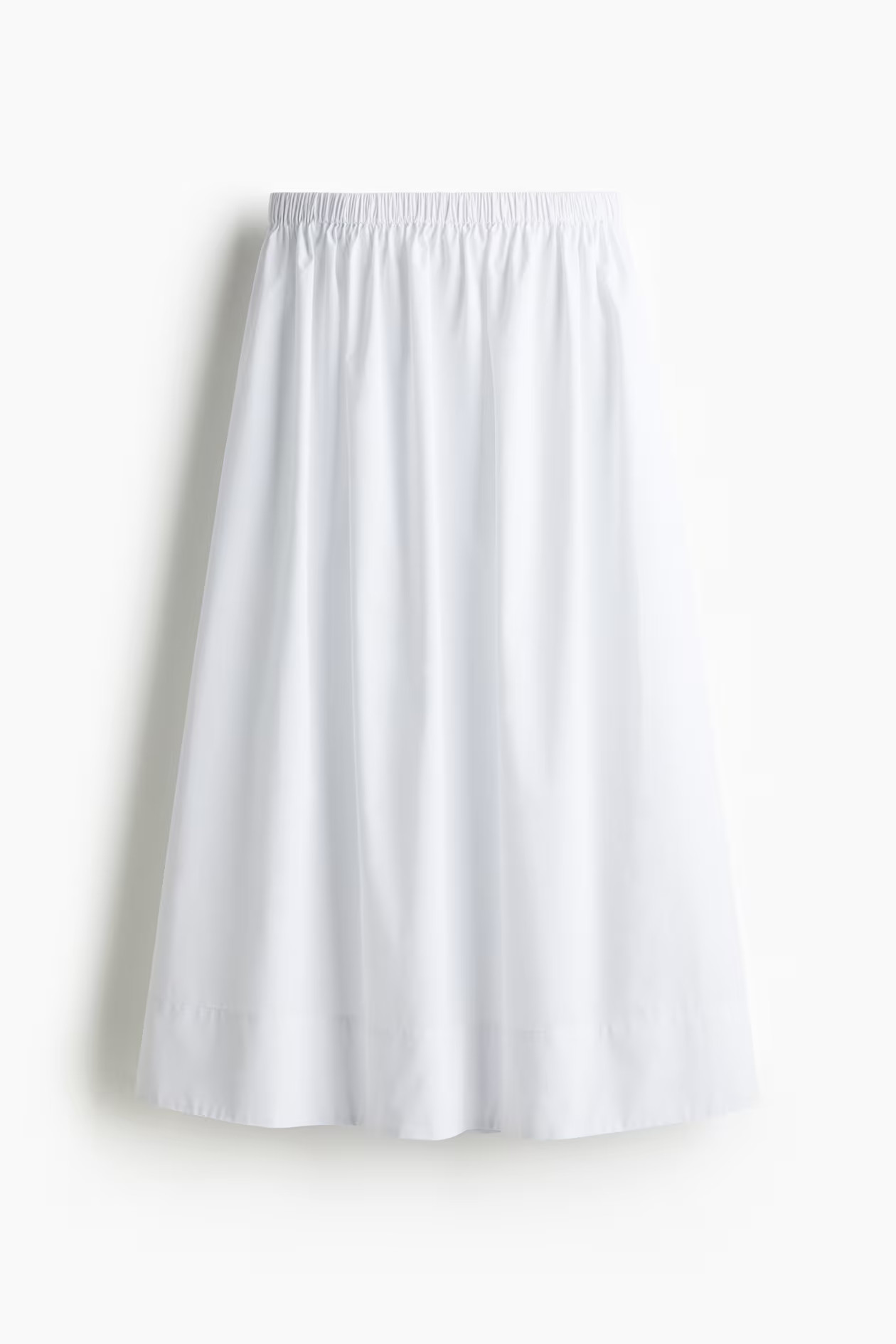 Falda midi de algodón - Blanco - MUJER | H&M ES | H&M (FR, IT, ES, PT, BE)