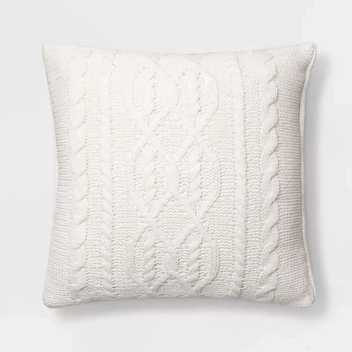 Oversized Cable Knit Chenille Throw Pillow - Threshold™ | Target