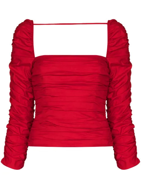 Reformation Joi Ruched Top - Farfetch | Farfetch Global