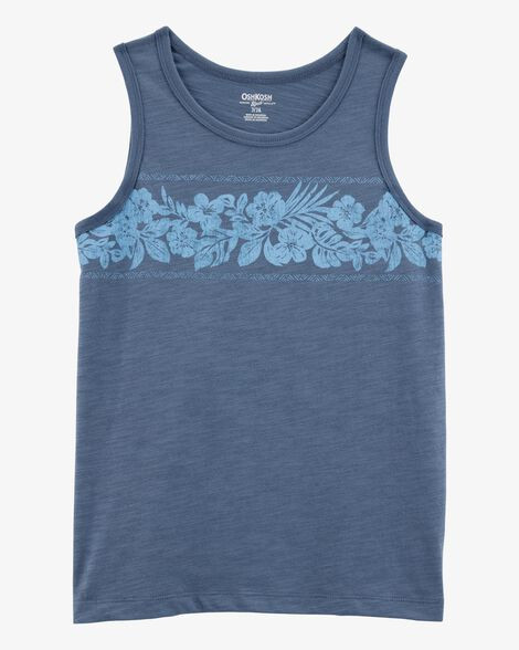 Kid Tropical Print Tank - Blue | Carter's Inc