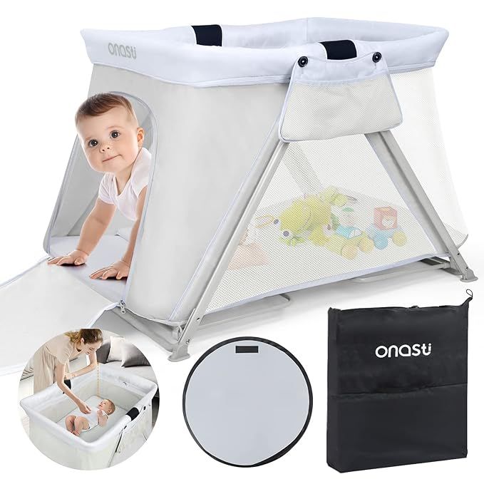Portable Playard with Bassinet Insert for Babies Activity Indoor Outdoor Onasti Playpen with UPF ... | Amazon (US)
