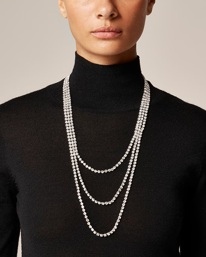 Layered crystal necklace | J. Crew US